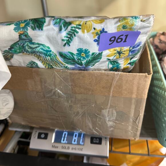 Old Navy Small Off-Shoulder 3/4 Dress Green/Blue Floral Birds Resort Summer Cute - Picture 11 of 11